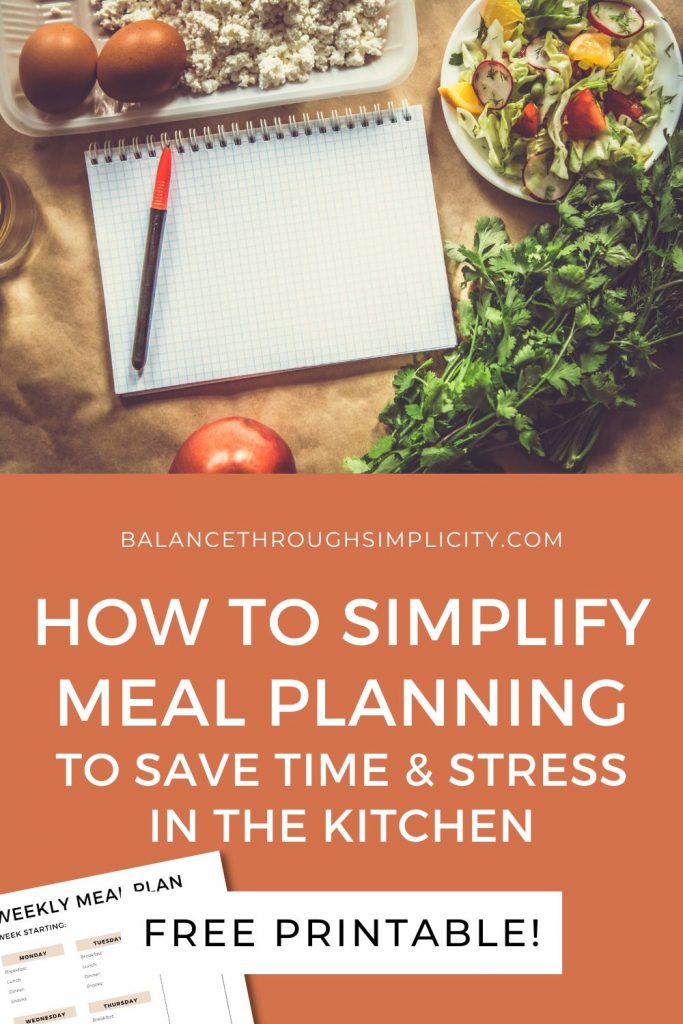 How to simplify meal planning