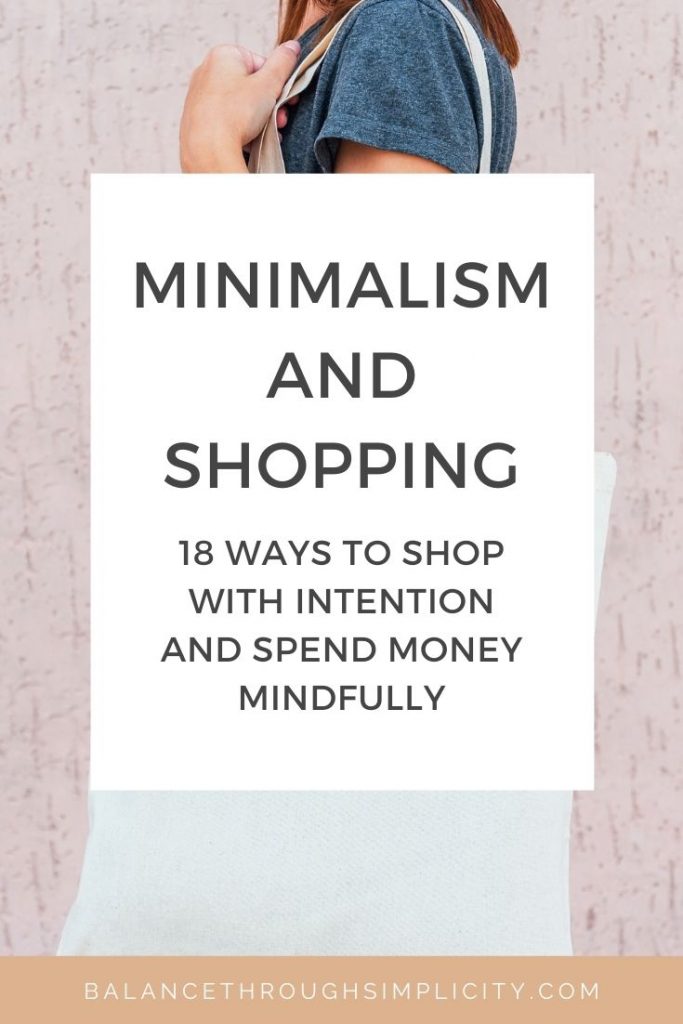 Minimalism and shopping