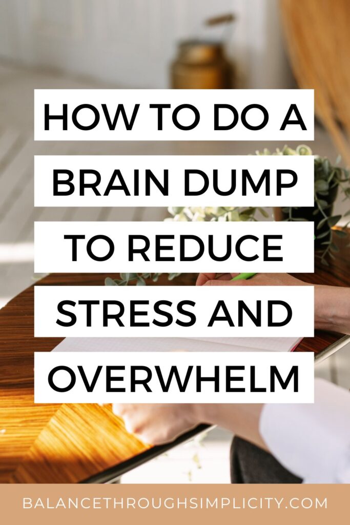 How to do a brain dump