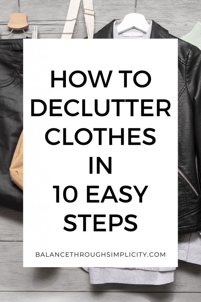How to declutter clothes