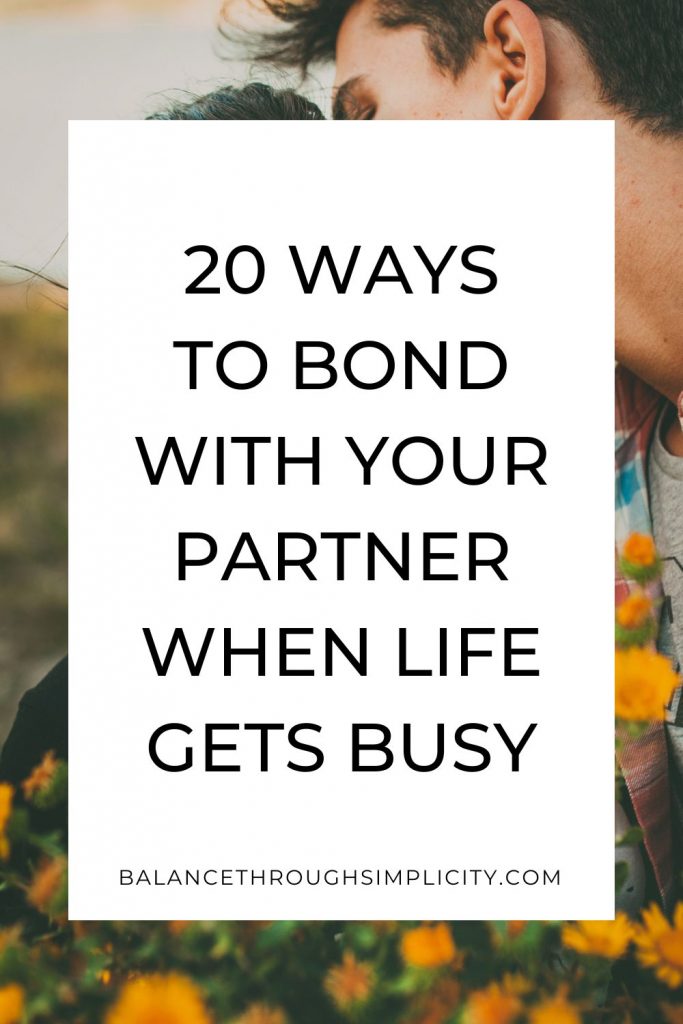 20 ways to bond with your partner