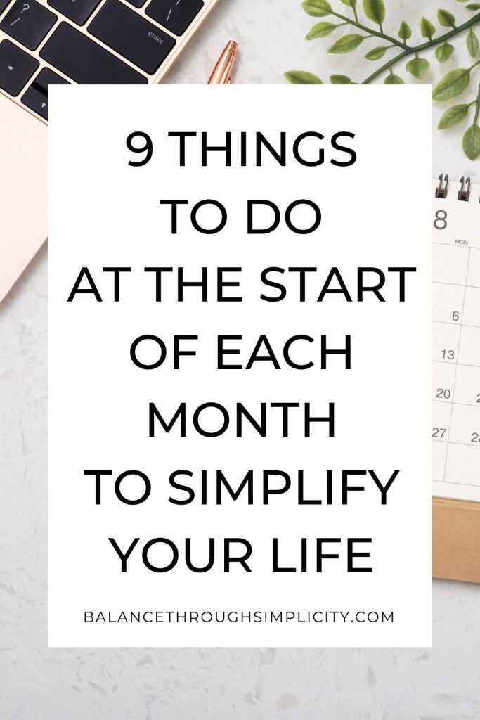 9 things to do at the start of the month