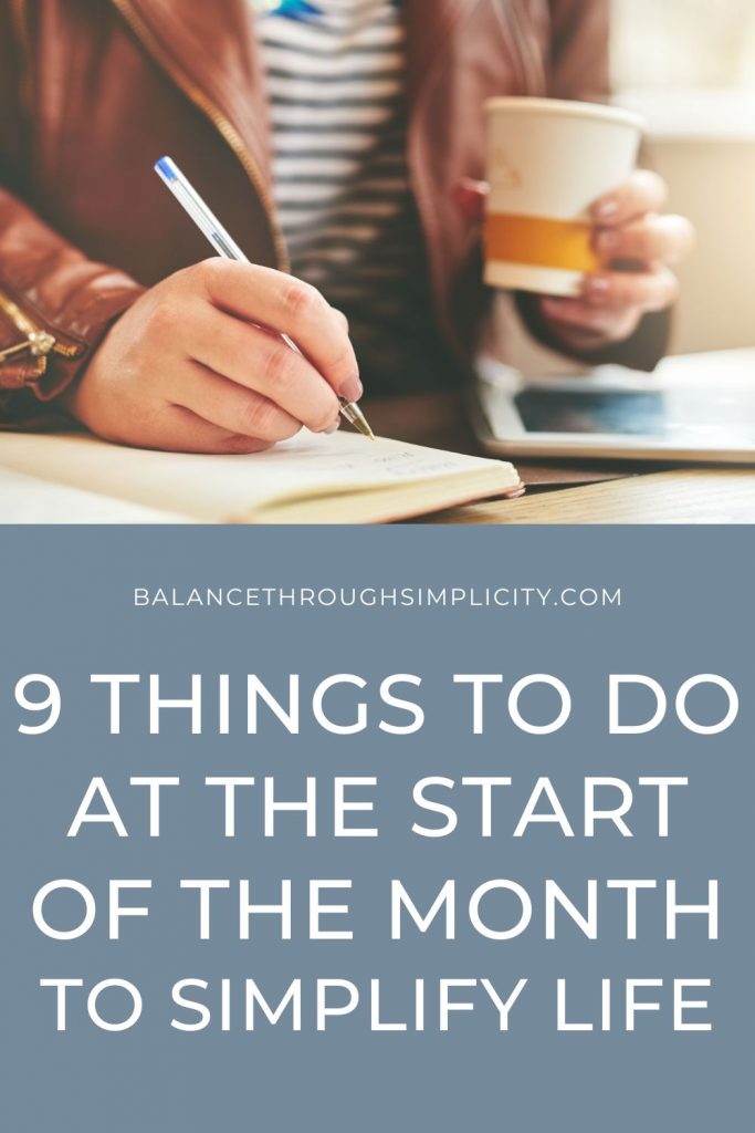 9 things to do at the start of each month