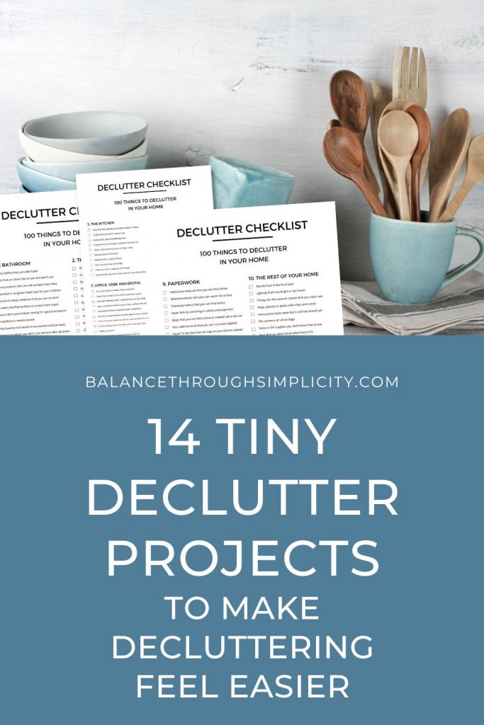 14 tiny decluttering projects
