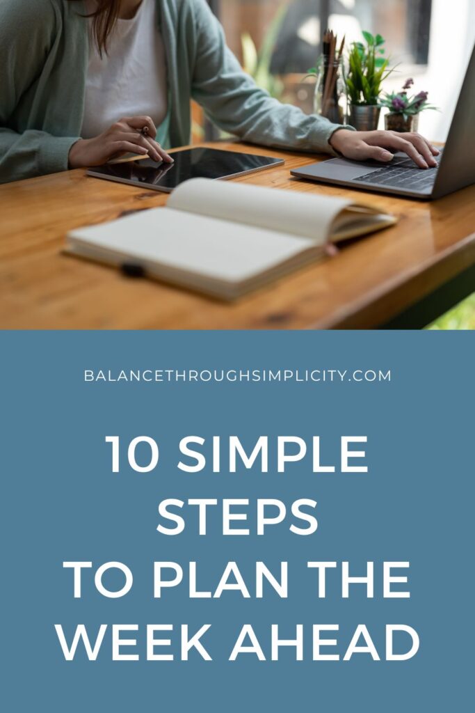 10 steps to plan the week ahead
