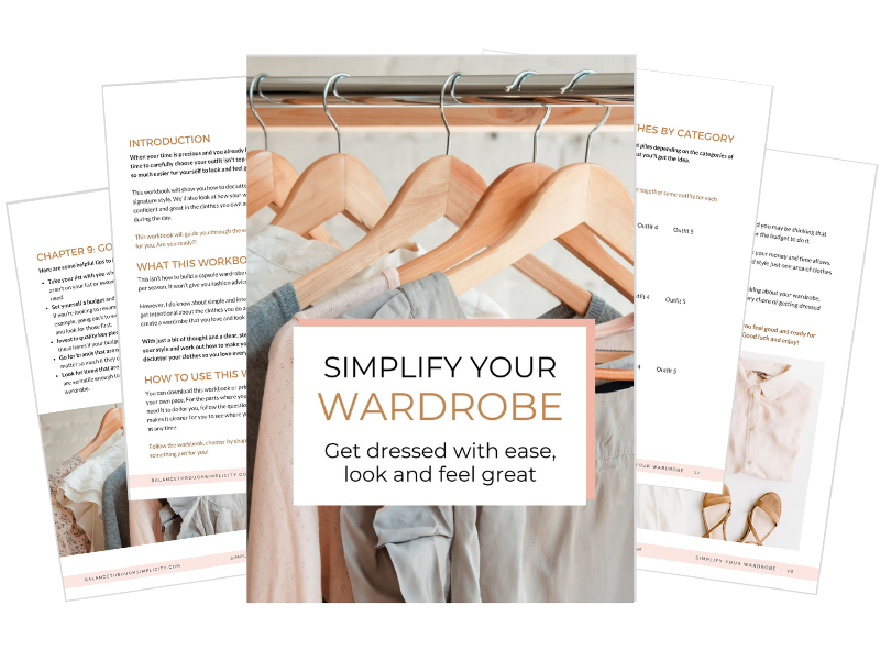 Simplify Your Wardrobe - BALANCE THROUGH SIMPLICITY