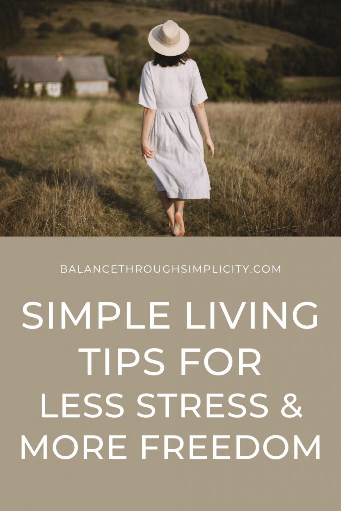 Simple living tips