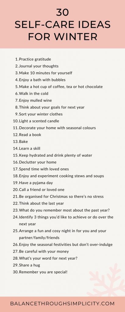 30 Self-Care Ideas For Winter