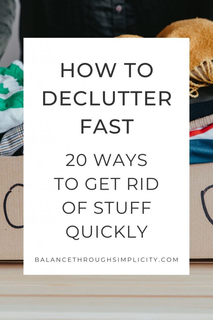 How to declutter fast