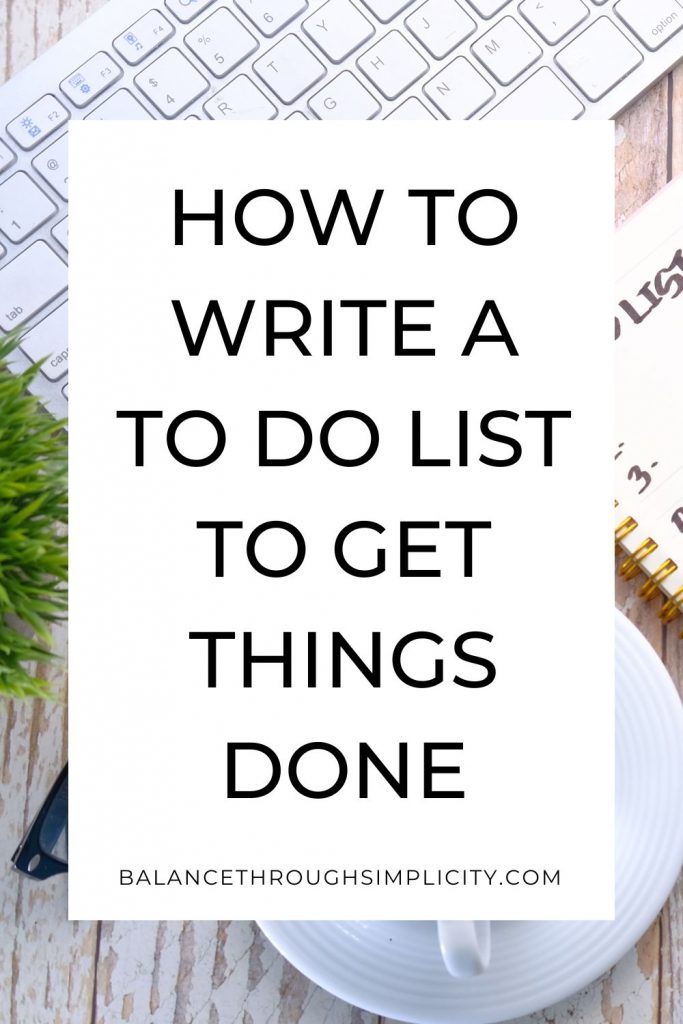 How to write a to do list to get things done