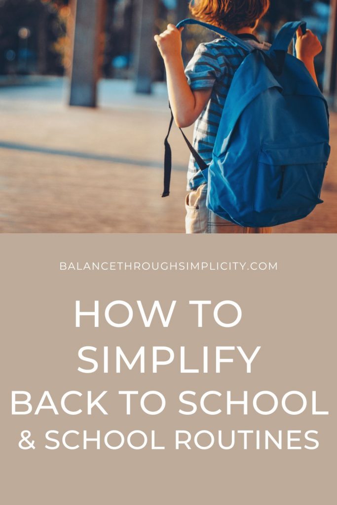How to simplify back to school