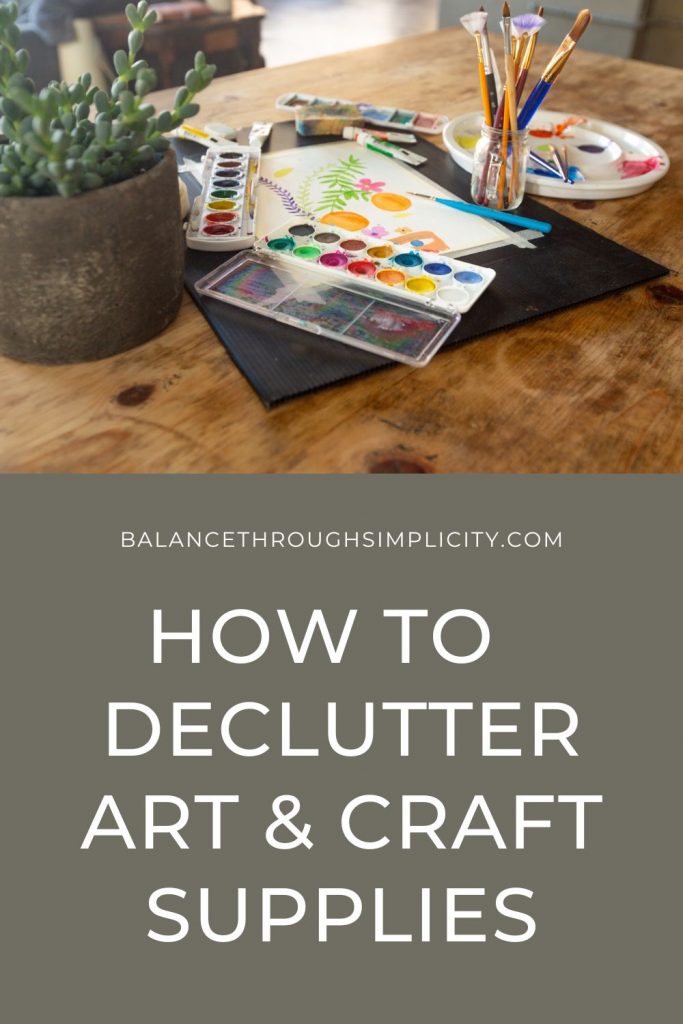 How To Declutter Craft Supplies & Equipment