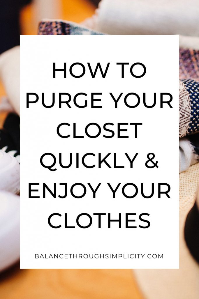 How to purge your closet quickly