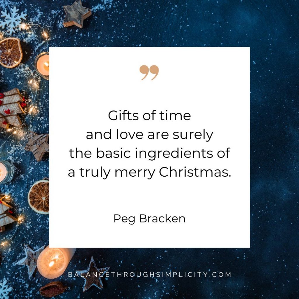 Peg Bracken Christmas Quote