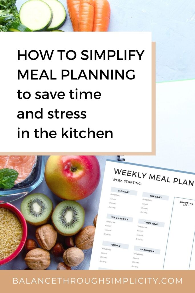 How to simplify meal planning