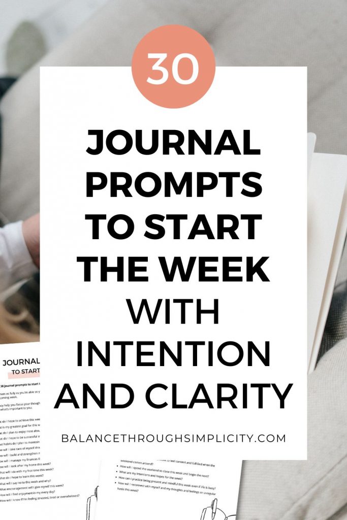 30 journal prompts to start the week