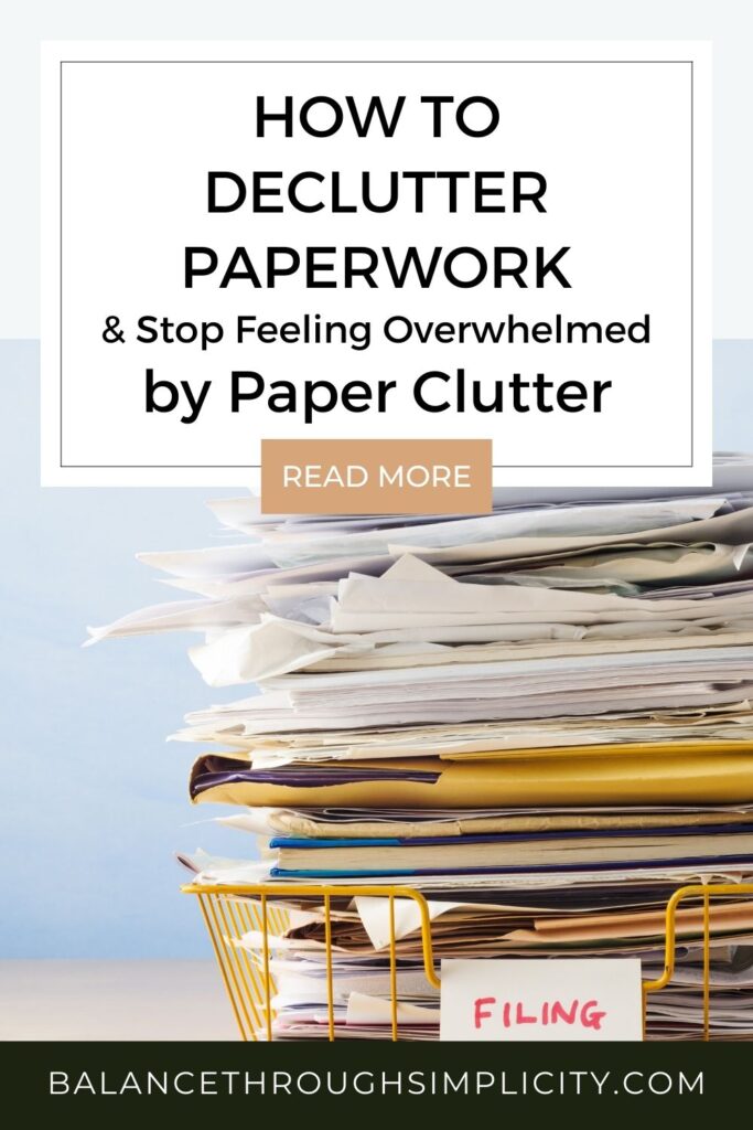 How to declutter paperwork