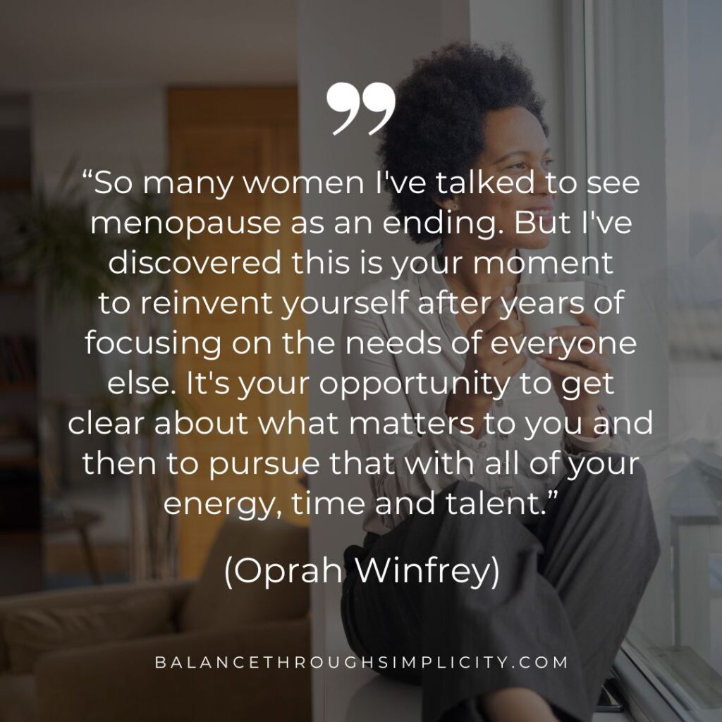 Minimalism and menopause