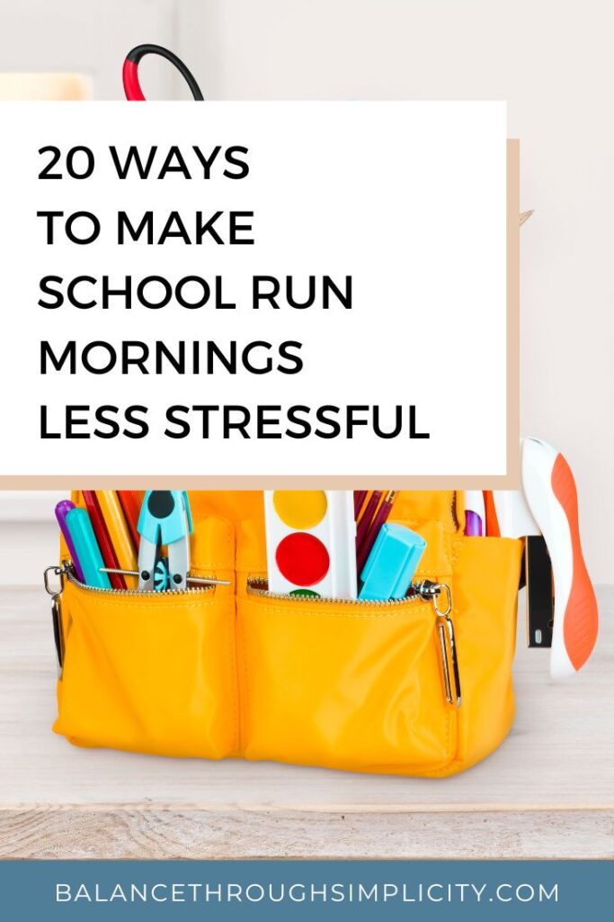 20 ways to make school run mornings less stressful