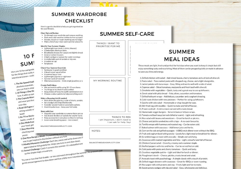 The Simple Summer Planner