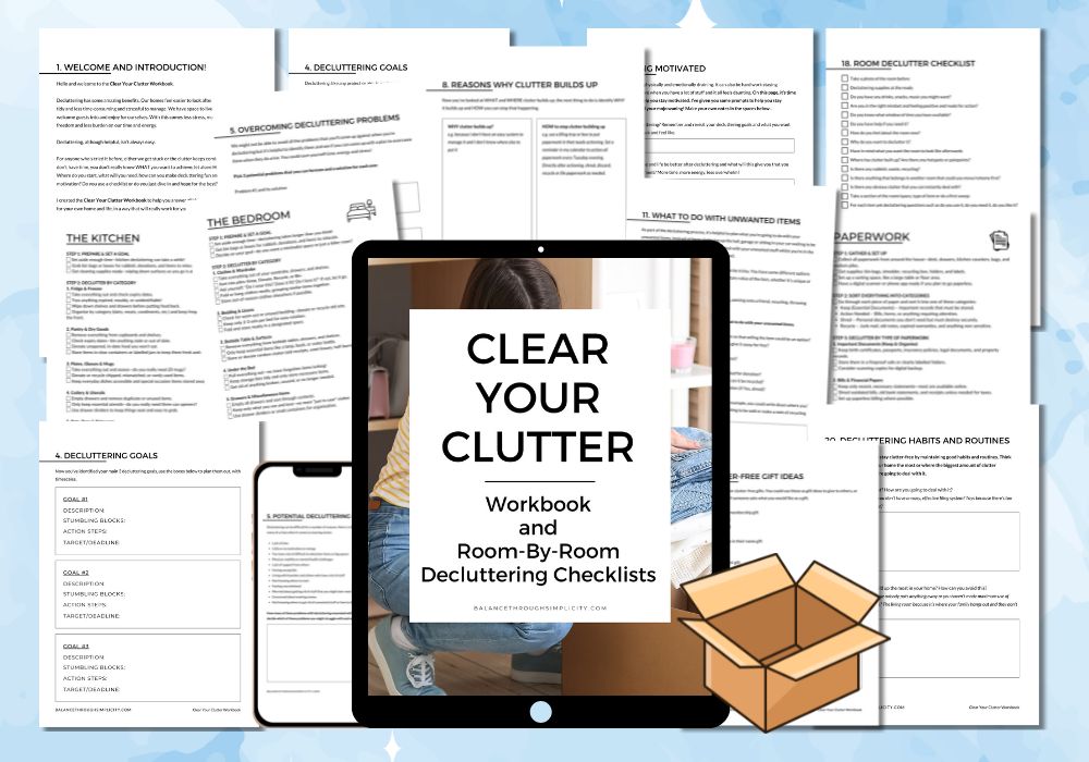 Clear Your Clutter Workbook and Checklists