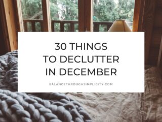 30 things to declutter in December