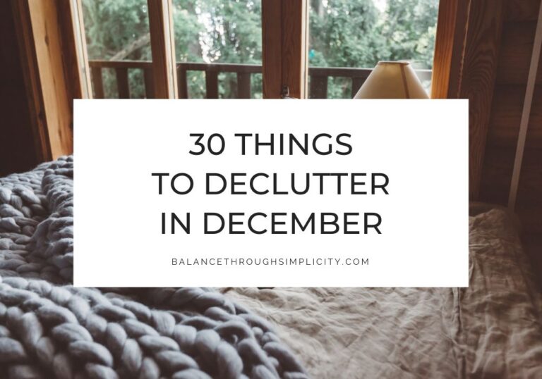 30 things to declutter in December