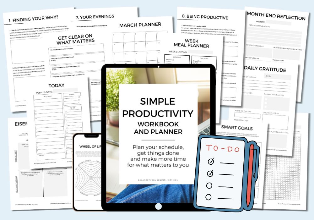 Simple Productivity Workbook and Planner