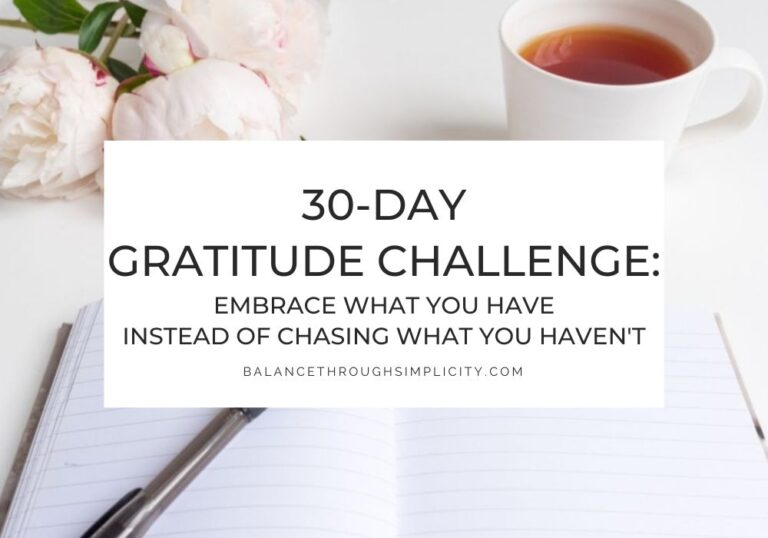 30 Day Gratitude Challenge