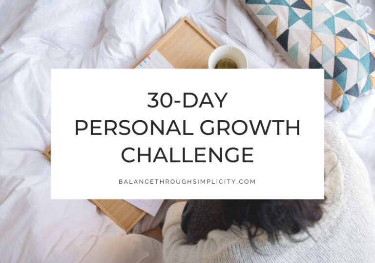 30 Day Personal Growth Challenge