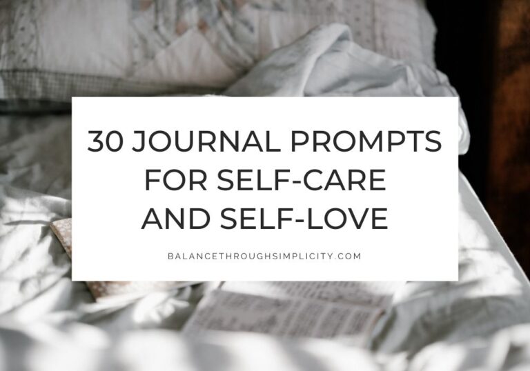 30 Journal Prompts for Self-Care