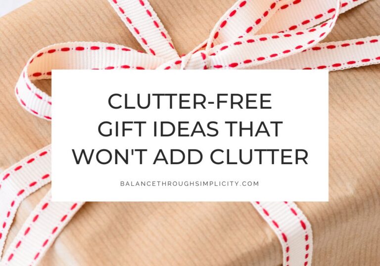 Clutter-Free Gift Ideas