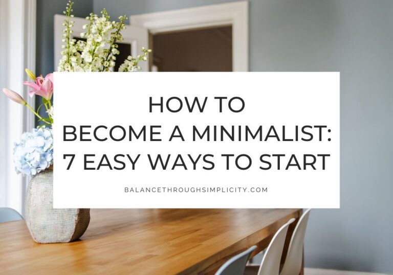 How to Become a Minimalist