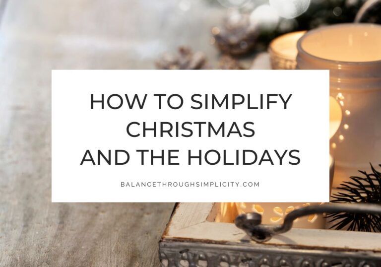 How to Simplify the Holidays