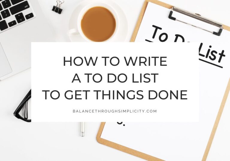 How to Write a Great To Do List