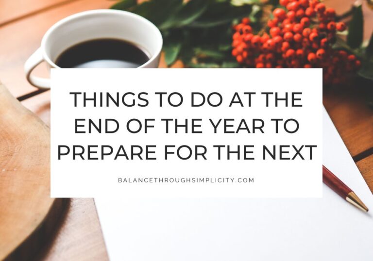 Things to Do at the End of the Year