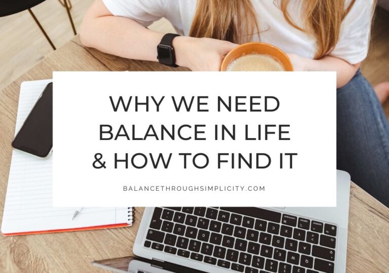 Why we Need Balance in Life