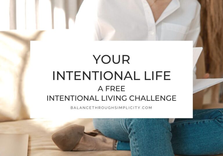 Your Intentional Life Challenge