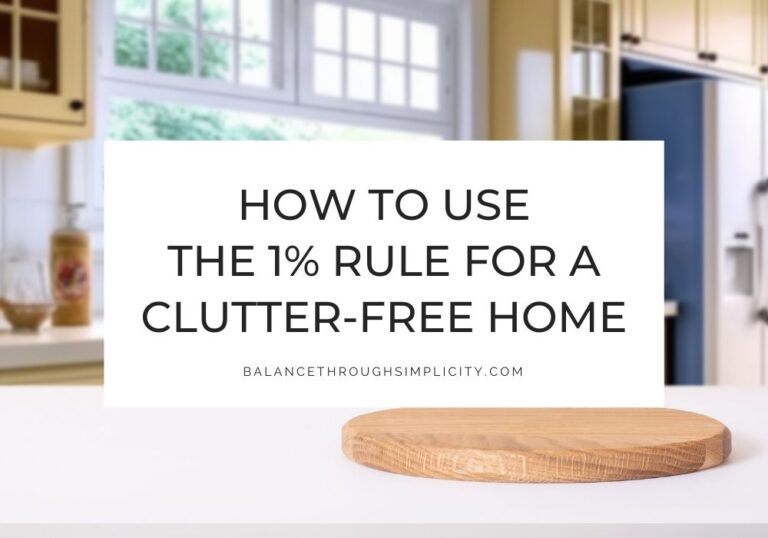 1% rule for decluttering