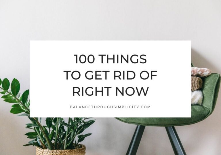 100 things to get rid of