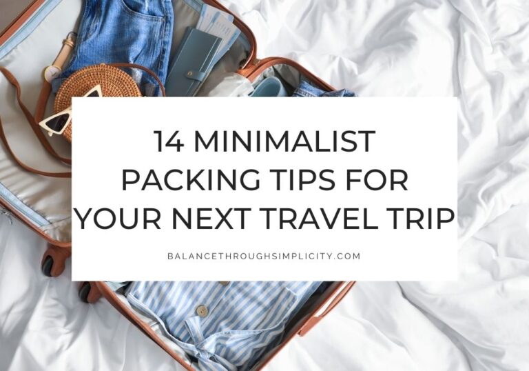 Minimalist packing tips