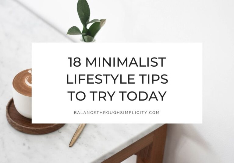 Minimalist lifestyle tips