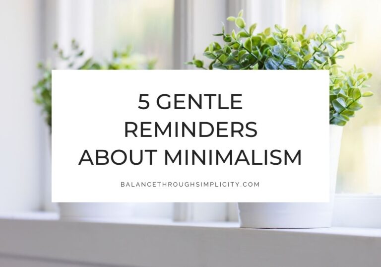 Reminders about minimalism