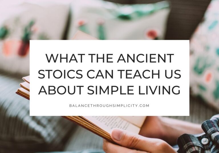 Ancient Stoics and simple living