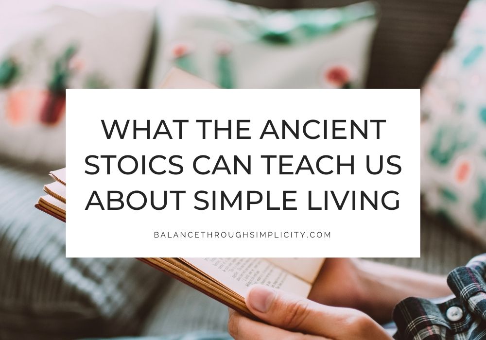 Ancient Stoics and simple living