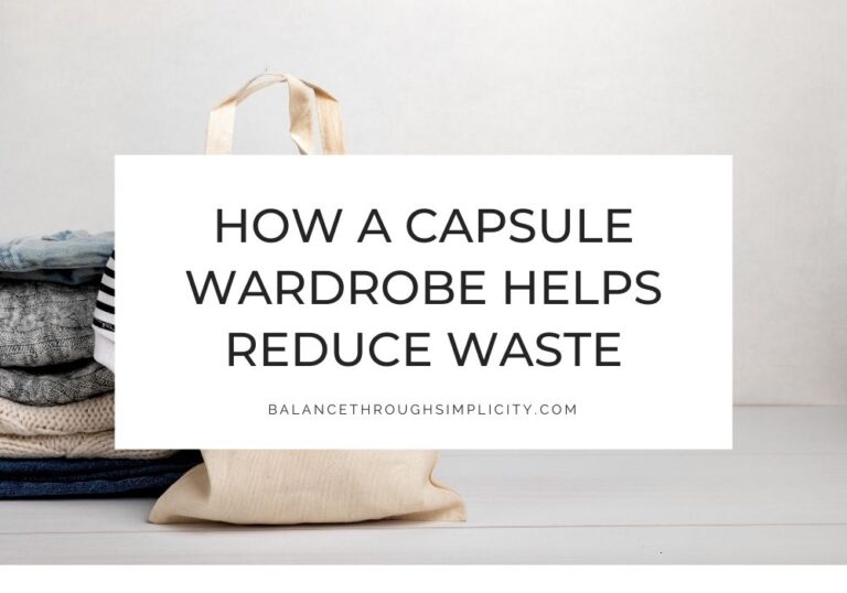 Capsule wardrobe reduces waste