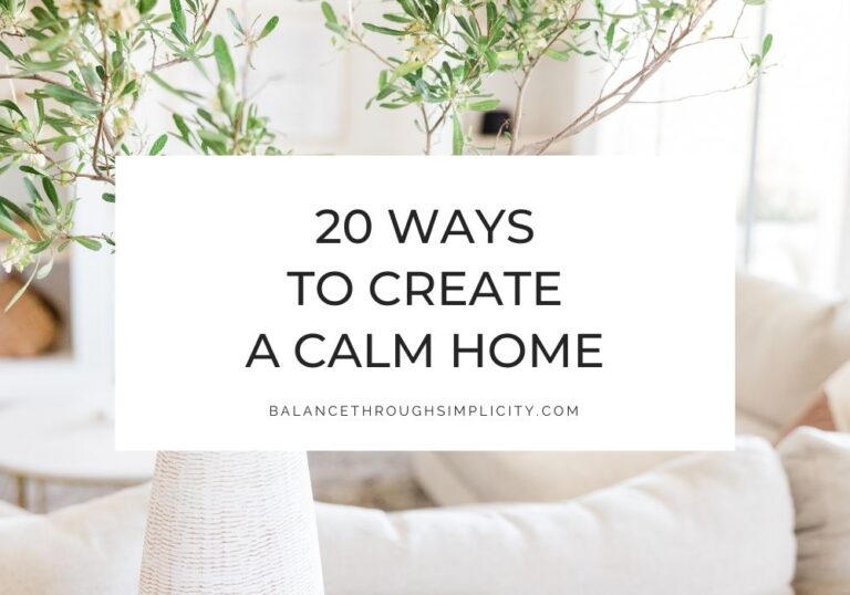 Create a calm home