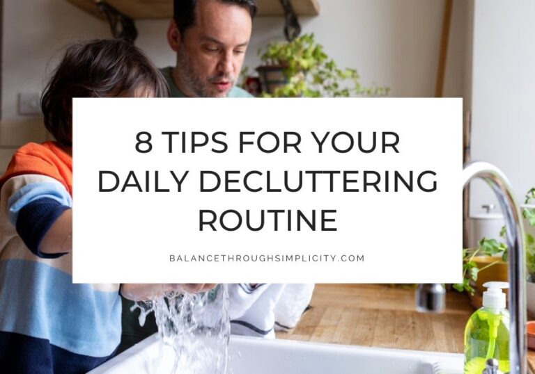 Daily decluttering routine