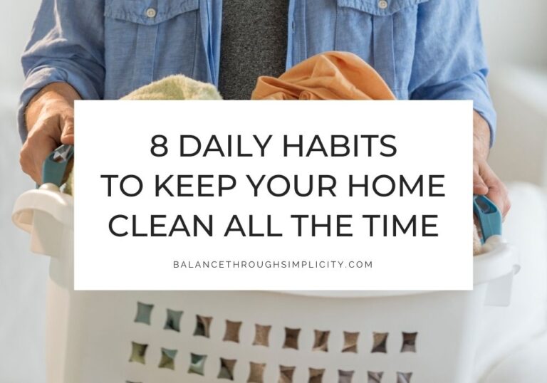 Daily habits to keep your home clean