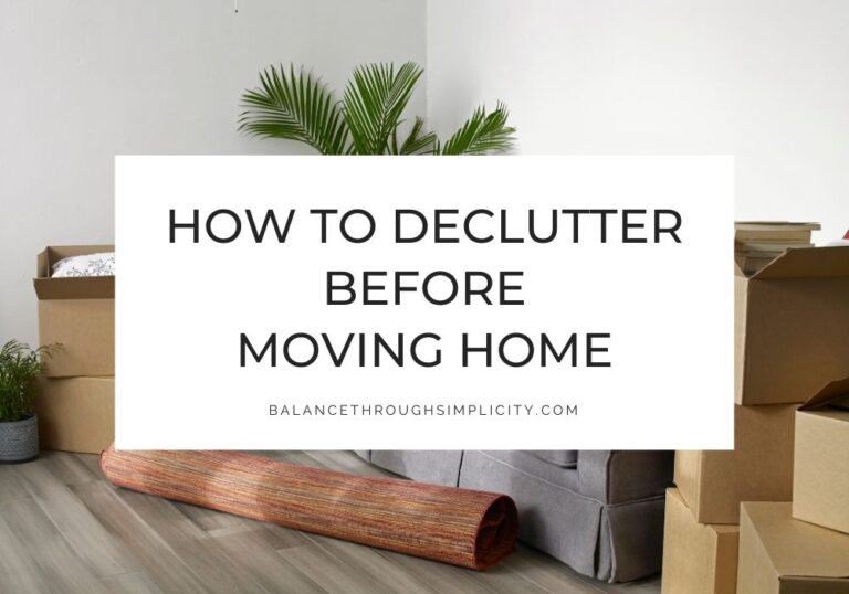 Declutter before moving home